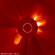 Illustration for article titled Comet Ison is visible on the LASCO camera